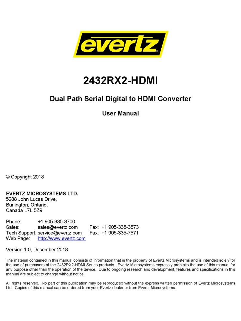 evertz 2432RX2-HDMI user manual evertz 2432RX2-HDMI user manual