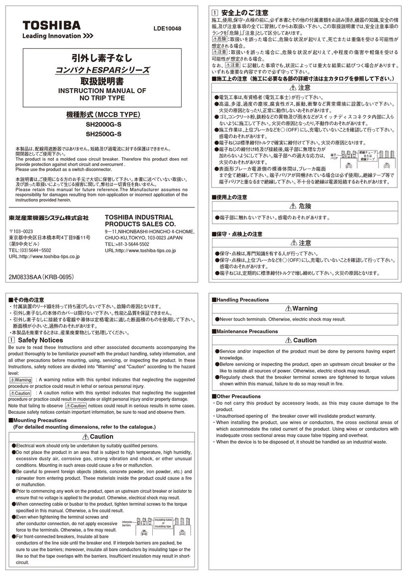 Toshiba SH2000G-S instruction manual