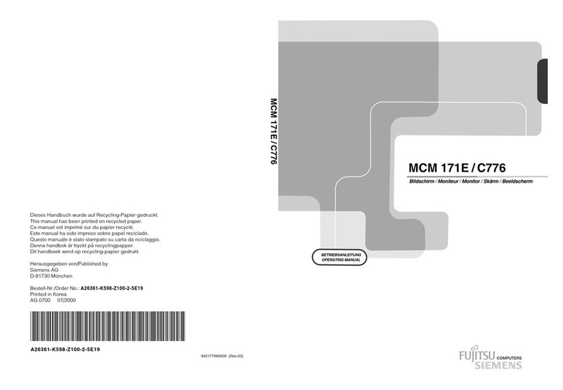 Fujitsu Siemens Computers MCM 171E User manual