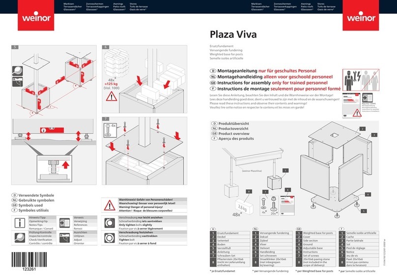 weinor Plaza Viva Assembly instructions weinor Plaza Viva Assembly instructions