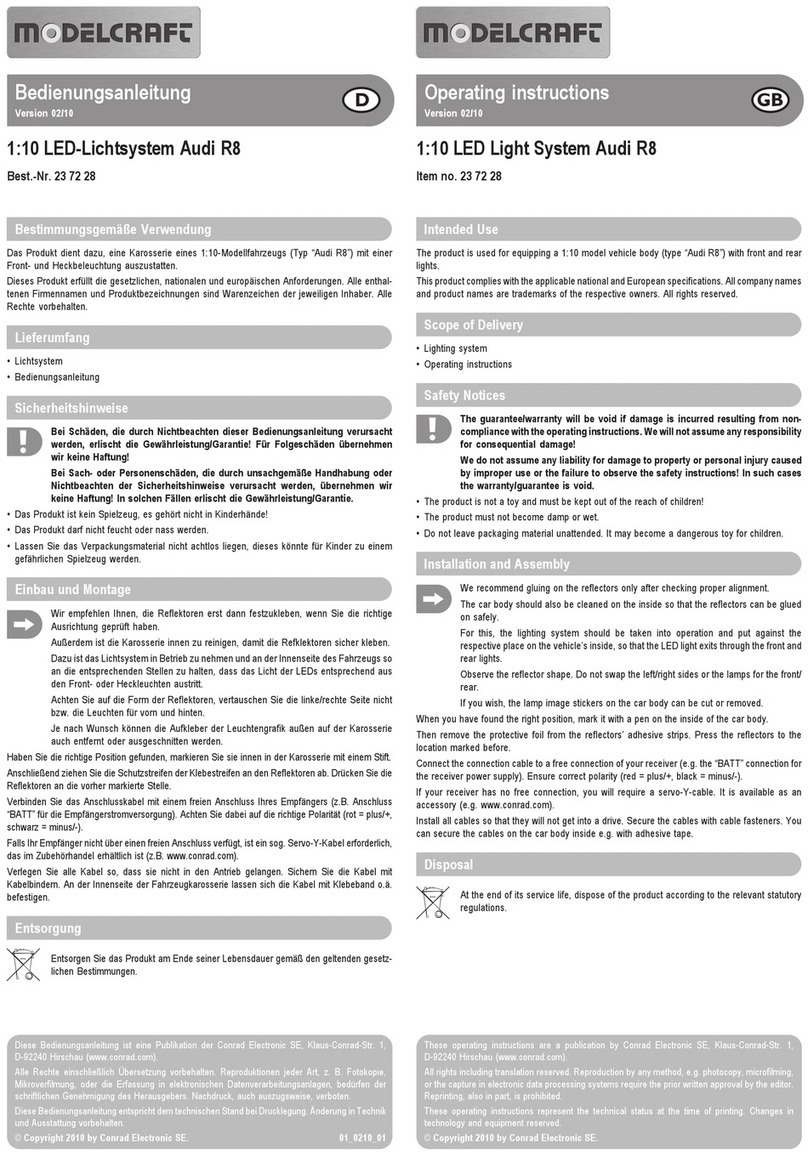 ModelCraft 23 72 28 operating instructions