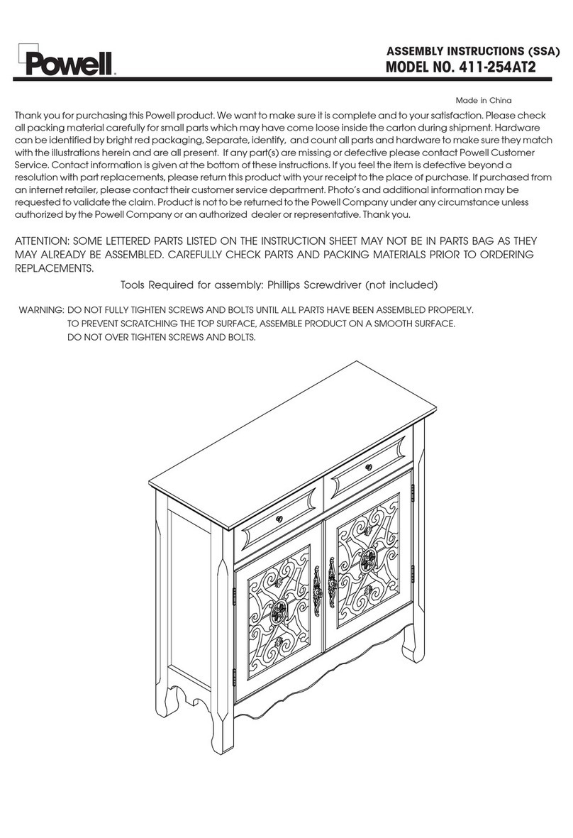 Powell 411-254AT2 Assembly instructions