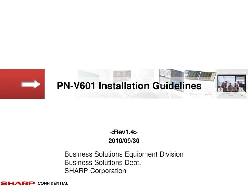 Sharp PN-V601 Installation guidelines