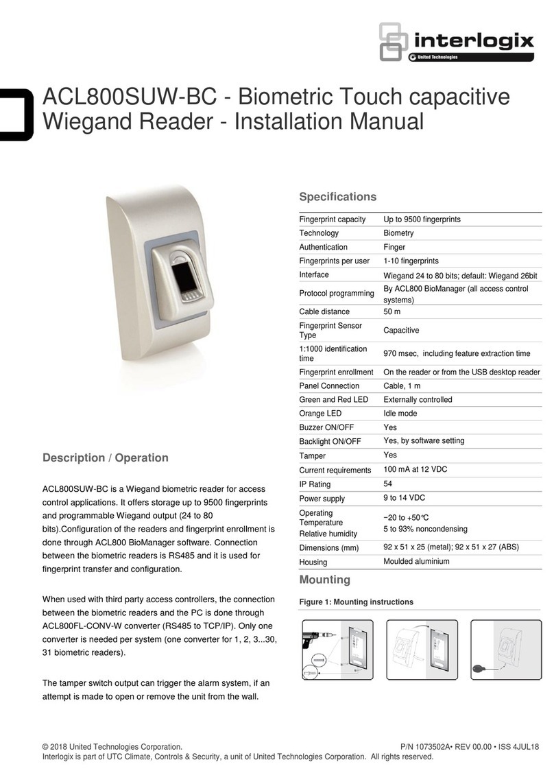 Interlogix ACL800SUW-BC User manual