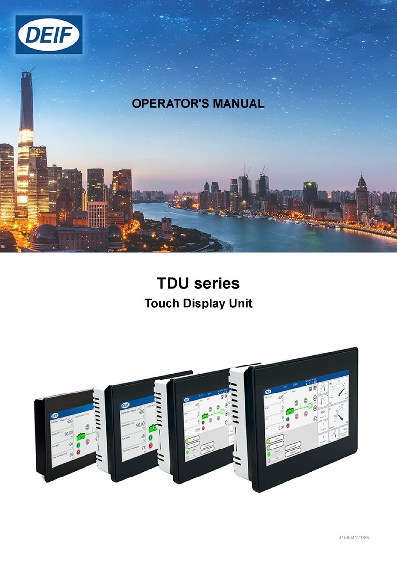 Deif TDU Series Operator's manual