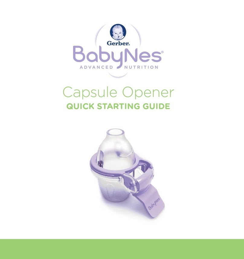 Gerber BabyNes Capsule Opener Quick starting guide