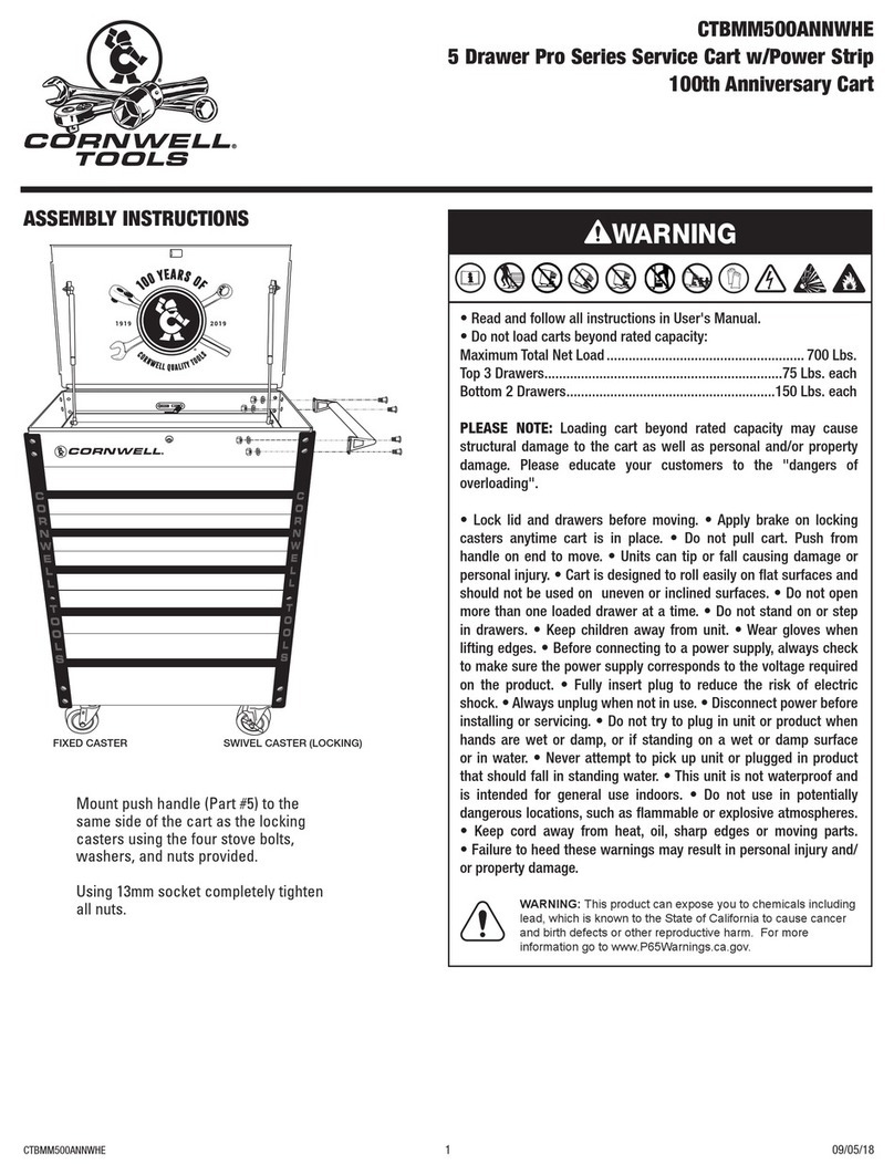 Cornwell Tools Pro CTBMM500ANNWHE Assembly instructions