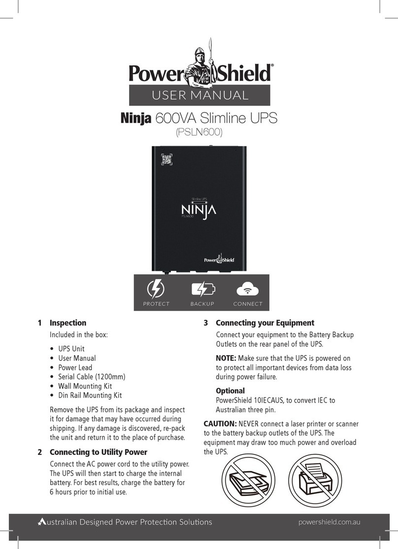 PowerShield Ninja Slimline PSLN600 User manual