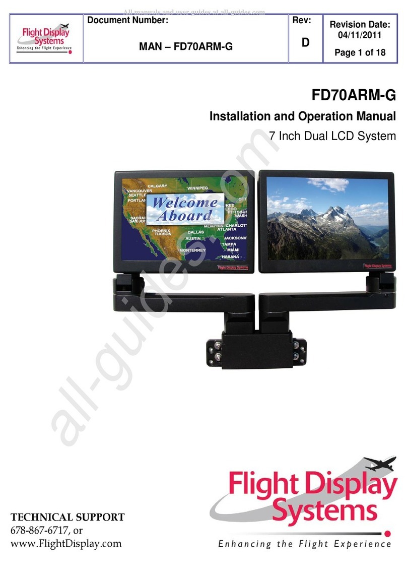 Flight Display Systems FD70ARM-G User manual Flight Display Systems FD70ARM-G User manual