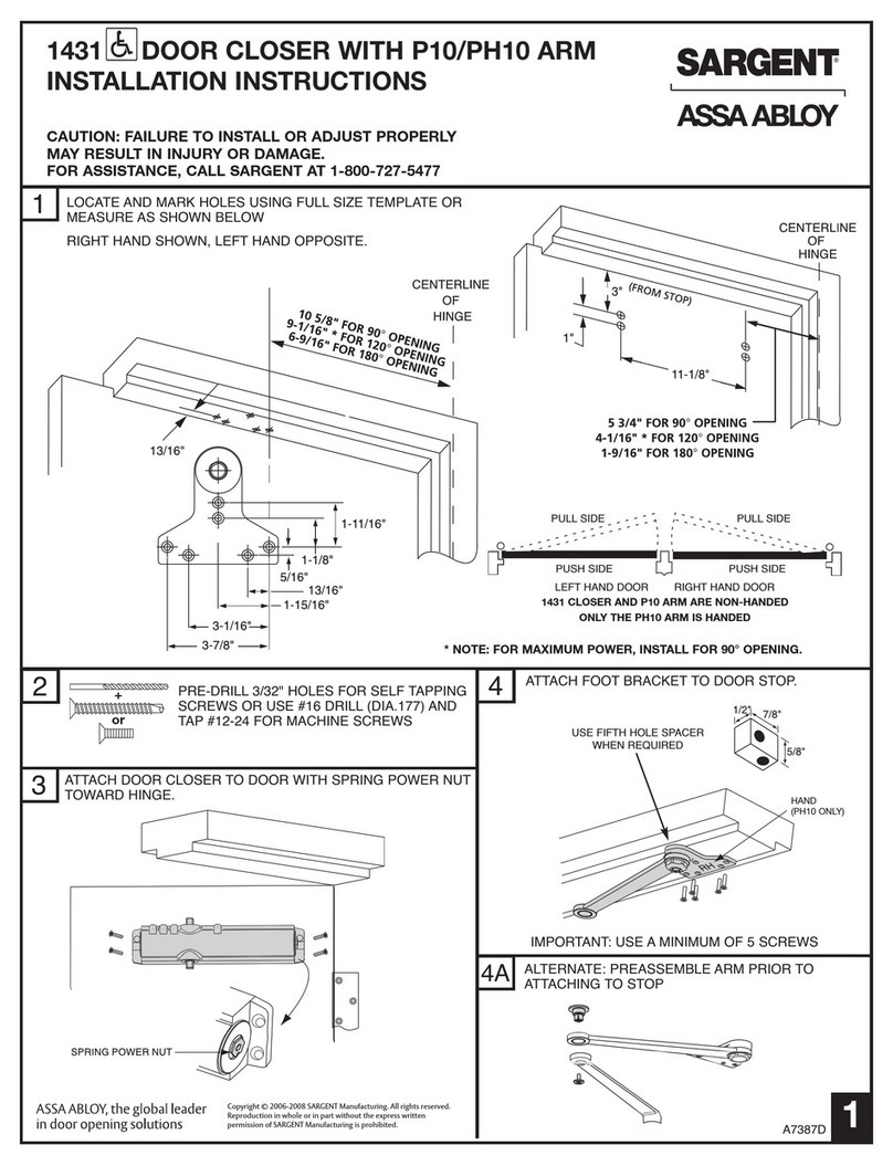Assa Abloy SARGENT 1431 User manual
