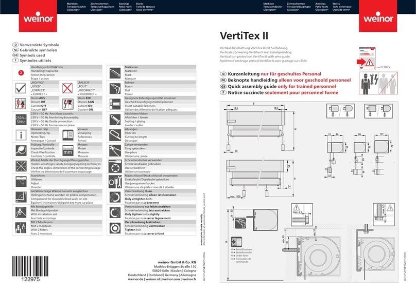 weinor VertiTex II Quick assembly guide