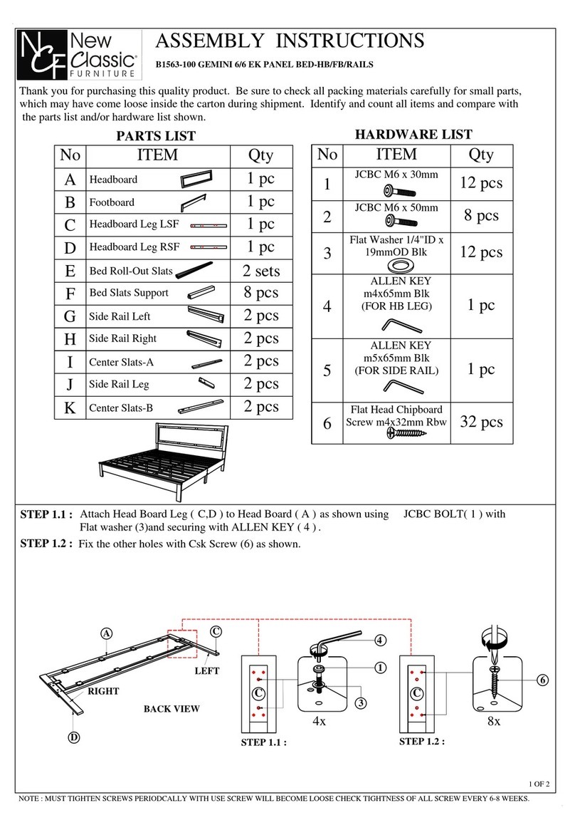 New Classic Furniture GEMINI B1563-100 Assembly instructions New Classic Furniture GEMINI B1563-100 Assembly instructions