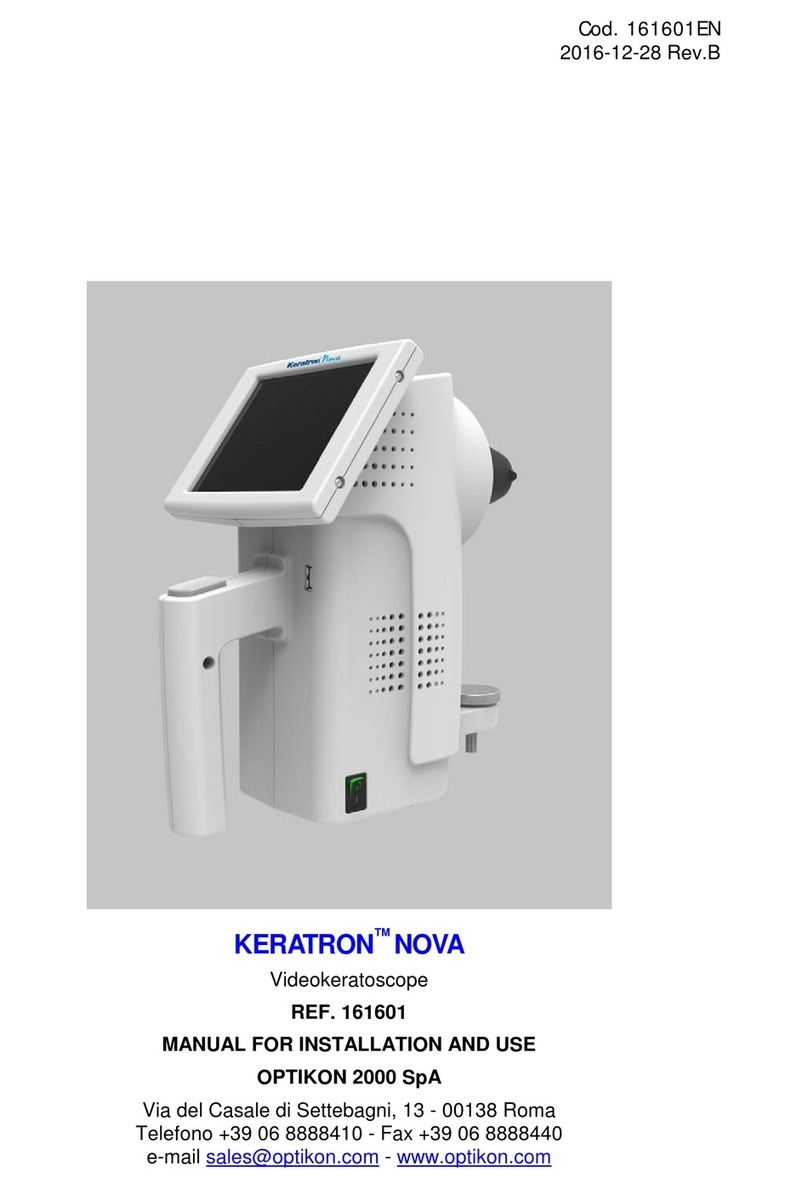 OPTIKON Keratron Nova Manual for installation and use