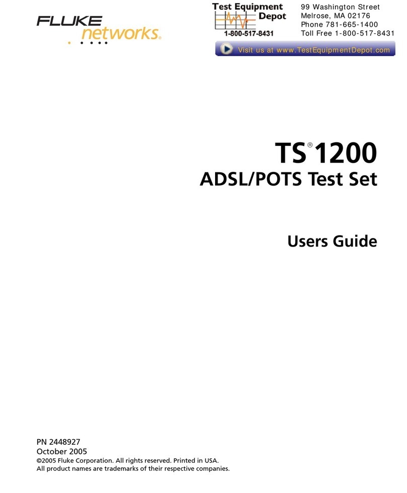 Fluke TS 1200 user guide