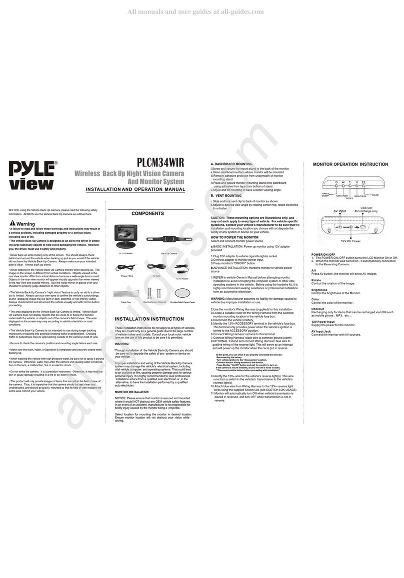 Pyle view PLCM34WIR User manual