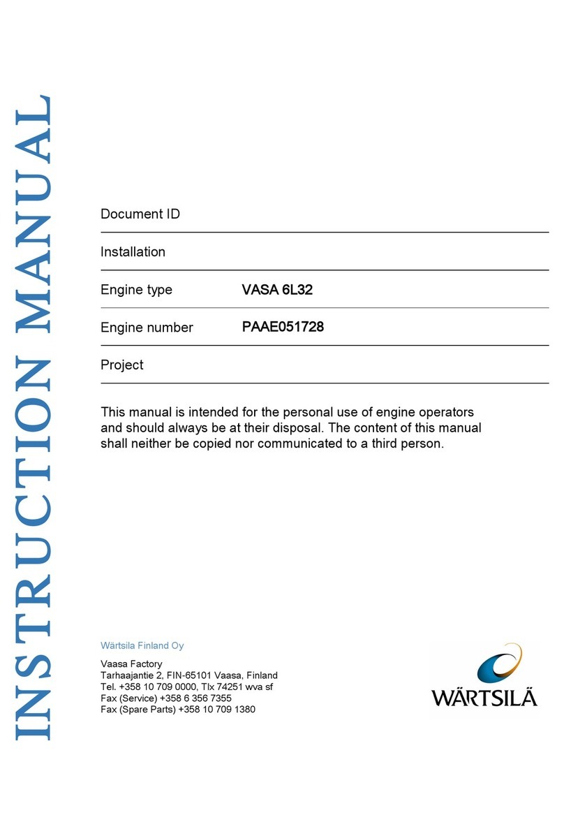 WÄRTSILÄ VASA 6L32 instruction manual