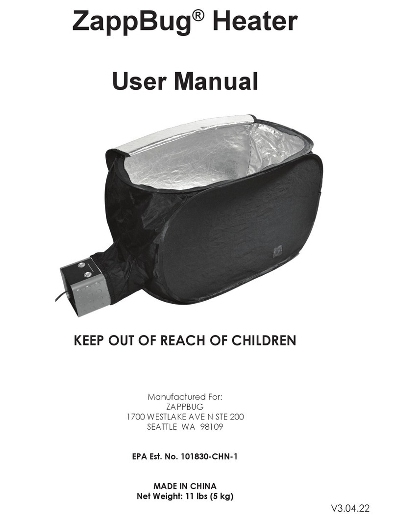 ZappBug ZappBug Heater User manual