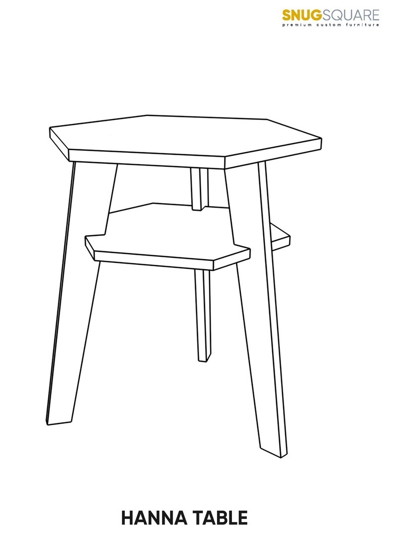 SNUGSQUARE HANNA TABLE Assembly instructions SNUGSQUARE HANNA TABLE Assembly instructions