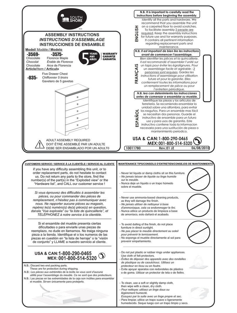 SouthShore 3569035 Assembly instructions