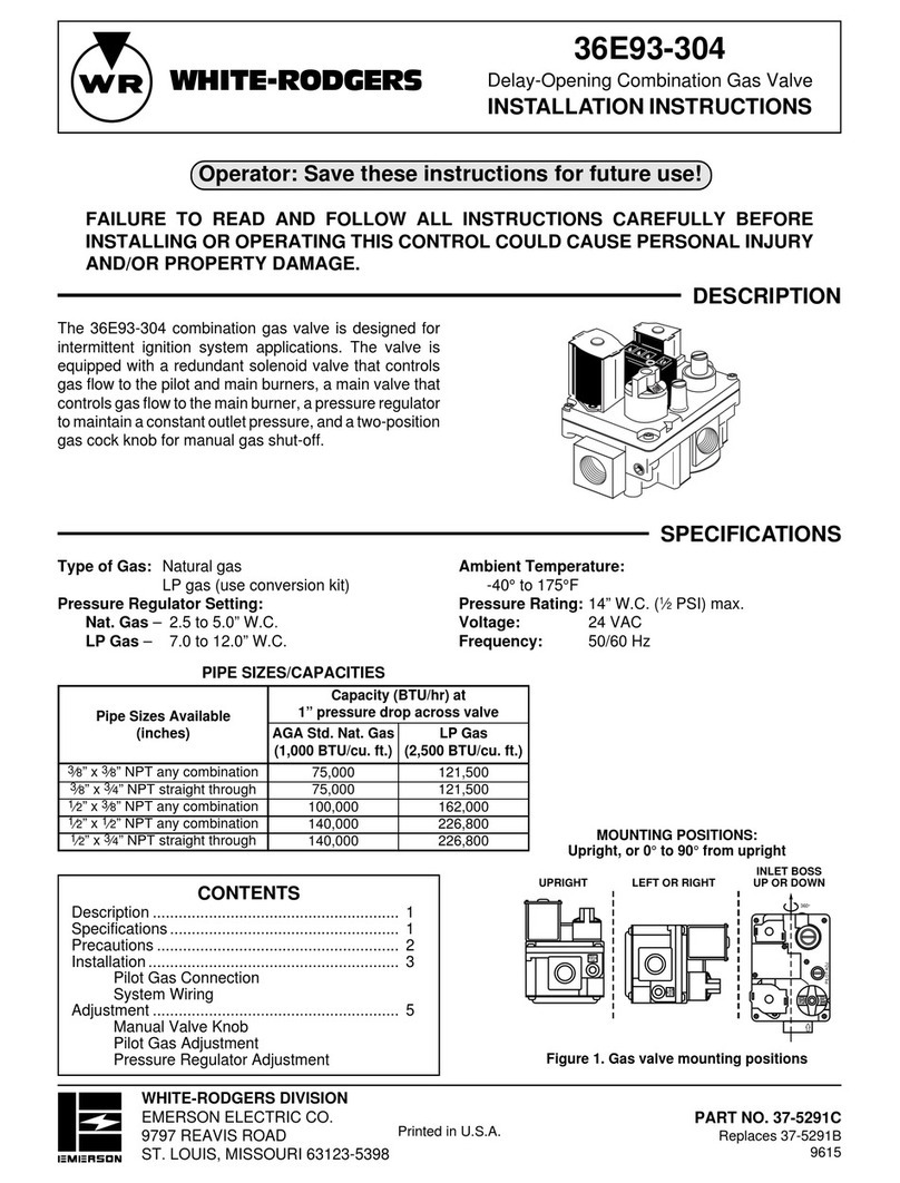 White Rodgers 36E93-304 installation instructions
