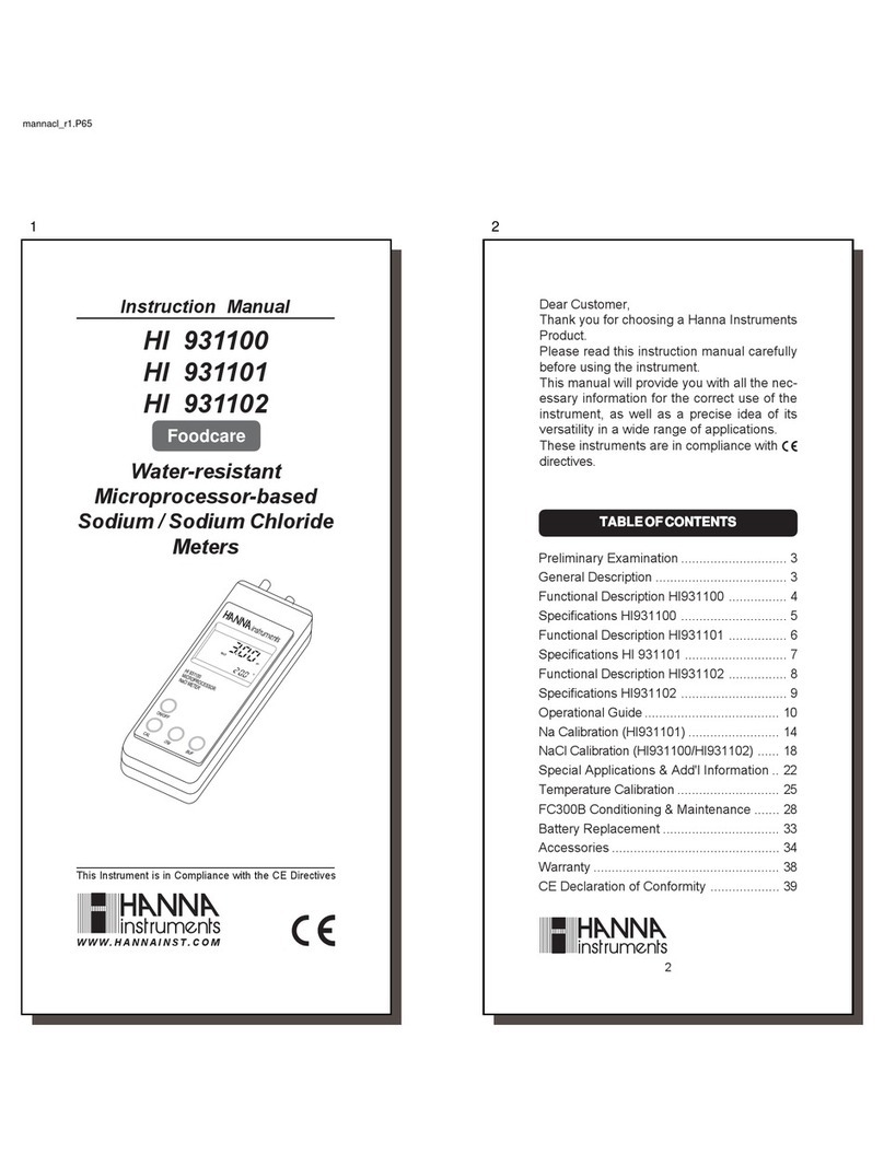 Hanna Instruments HI 931100 User manual