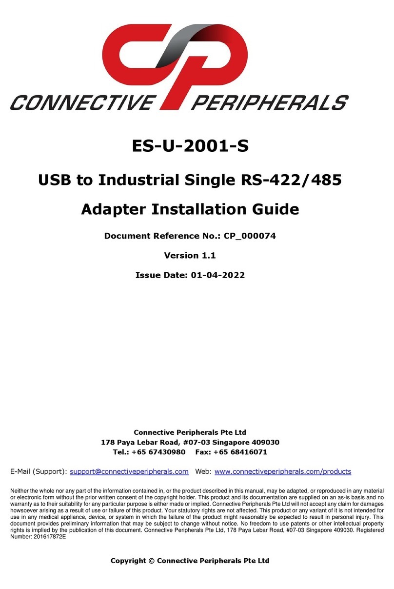 Connective Peripherals ES-U-2001-S User manual Connective Peripherals ES-U-2001-S User manual