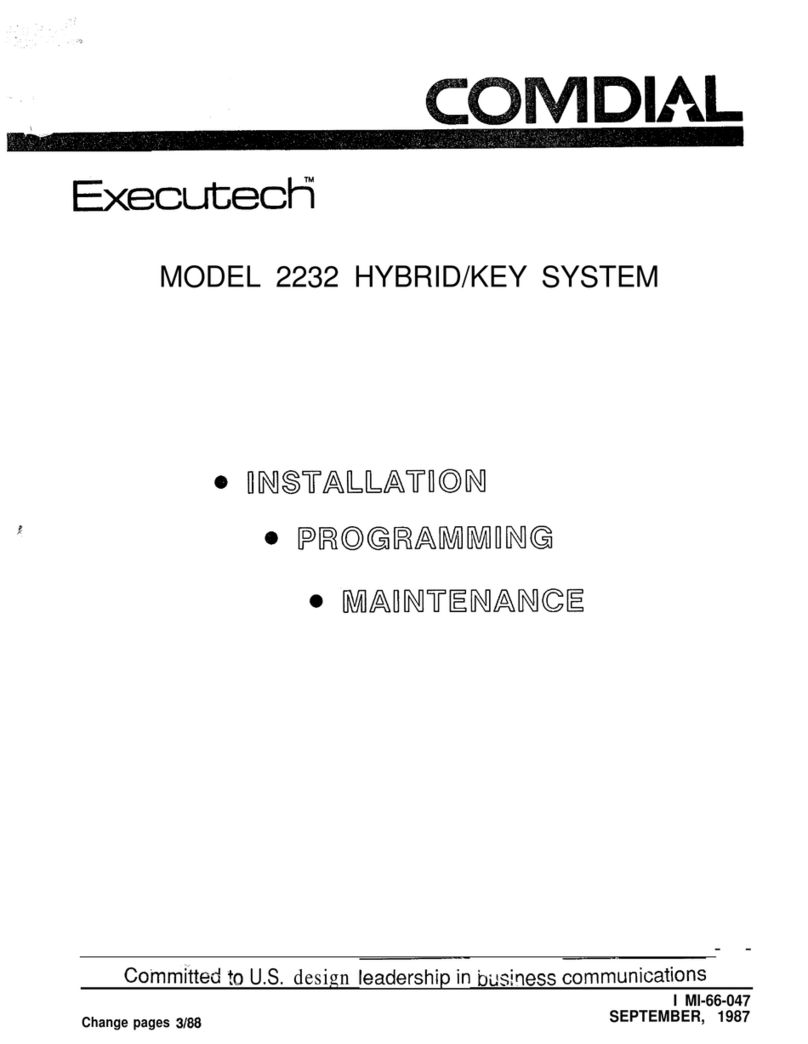 Comdial Executech 2232 User manual