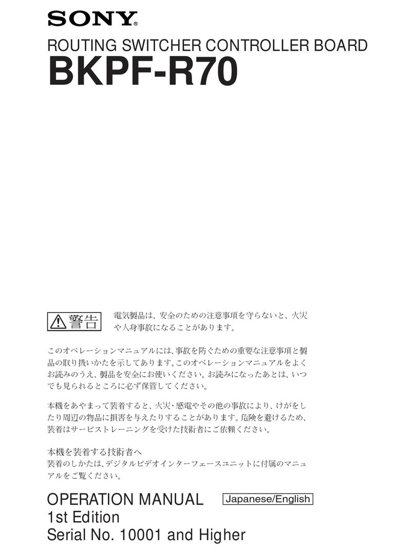 Sony BKPF-R70 Operation manual