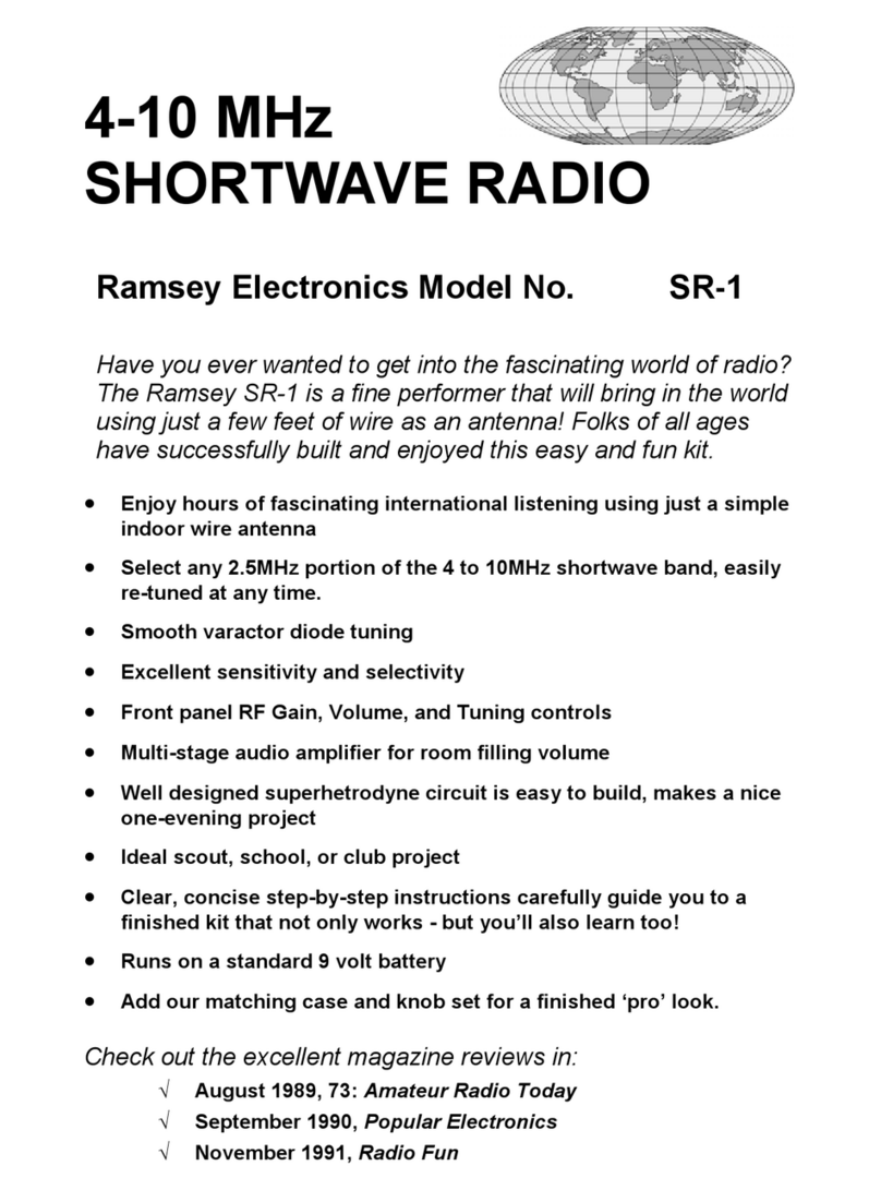 Ramsey Electronics SR-1 User manual