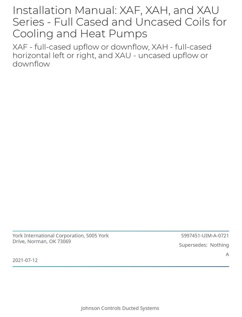 Johnson Controls XAF Series User manual