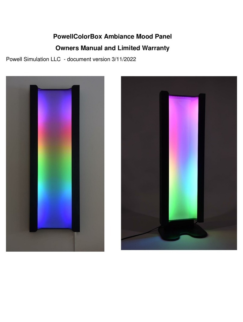 Powell ColorBox Ambiance Mood Panel owner's manual