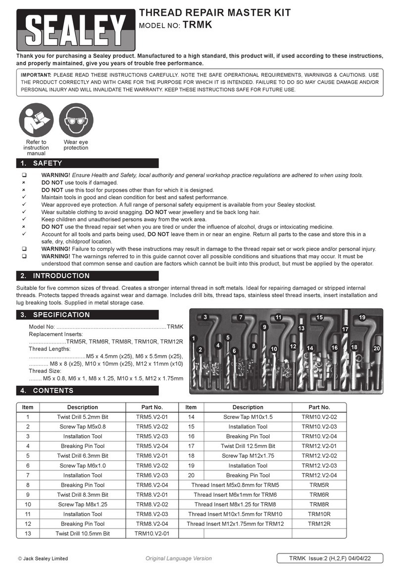 Sealey TRMK quick start guide