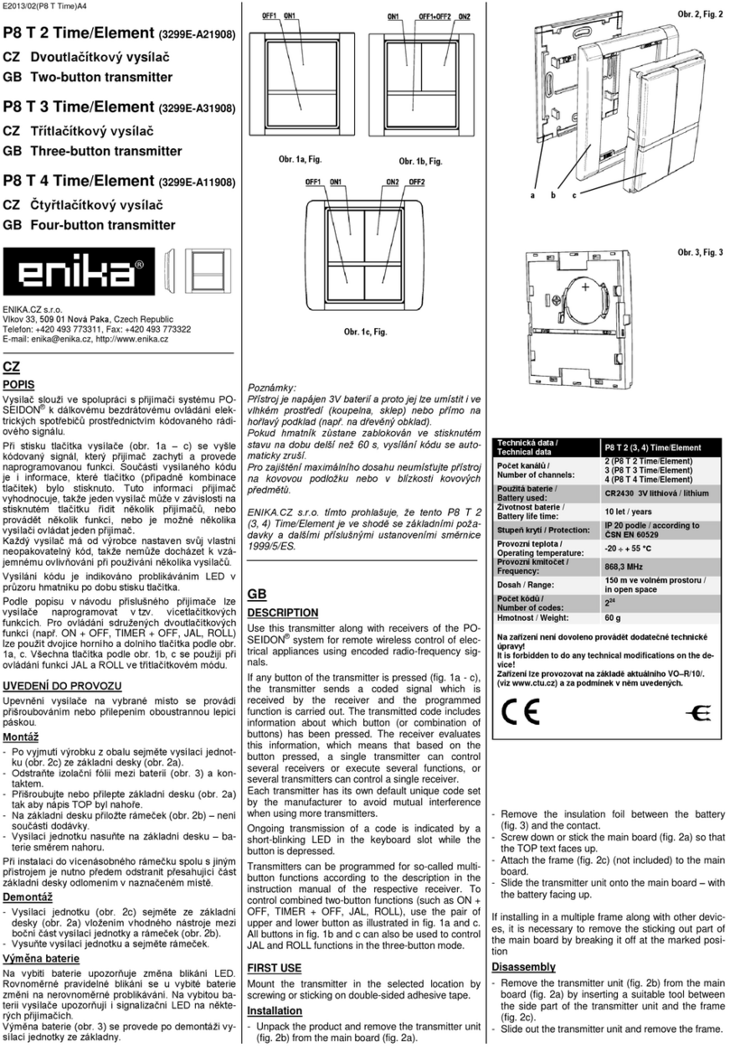 enika P8 T 2 User manual