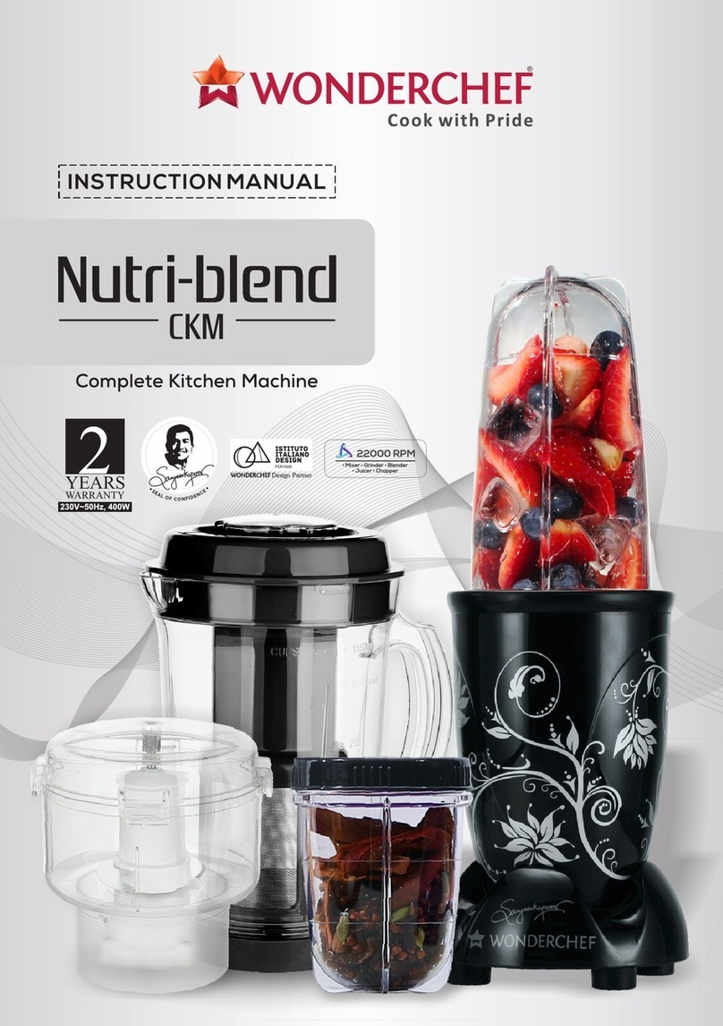 WonderChef Nutri-blend instruction manual