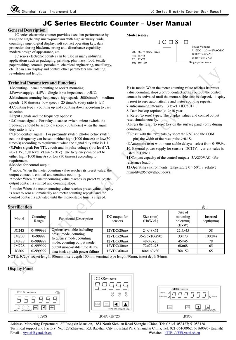 Yatai JC Series user manual
