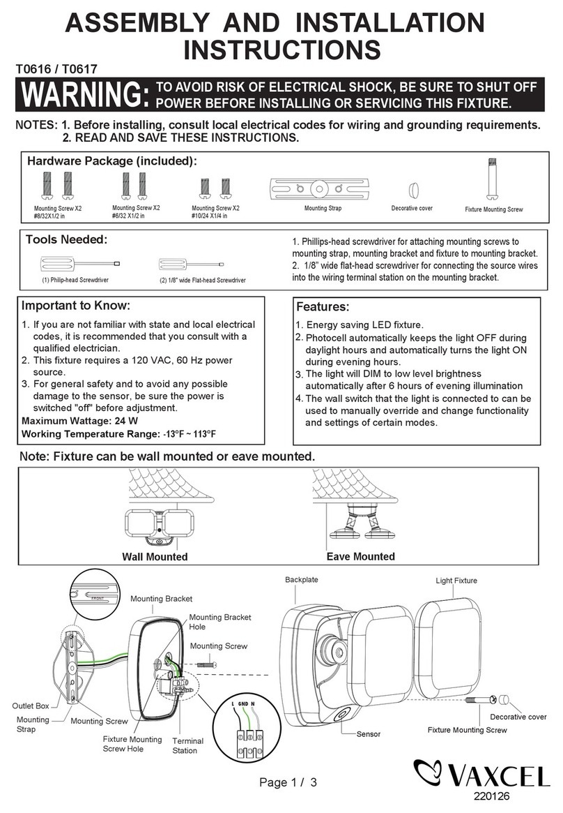 Vaxcel T0616 Instruction manual