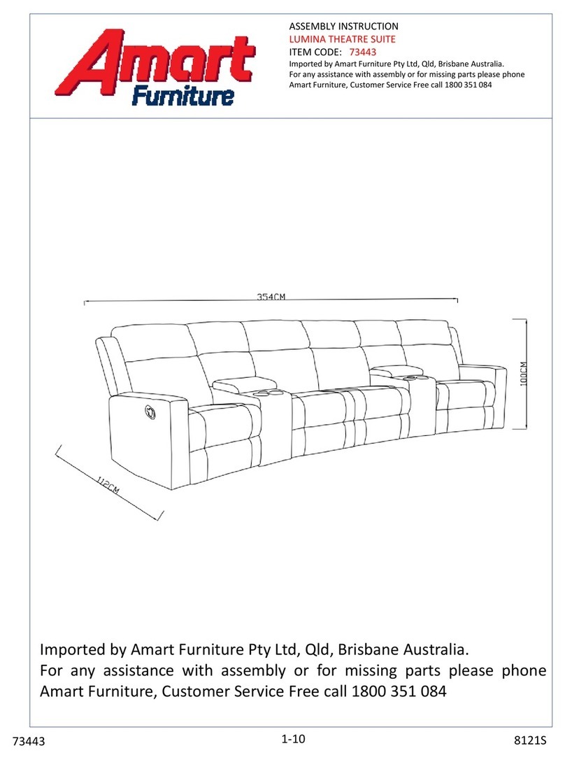 Amart Furniture LUMINA 73443 Assembly instruction Amart Furniture LUMINA 73443 Assembly instruction