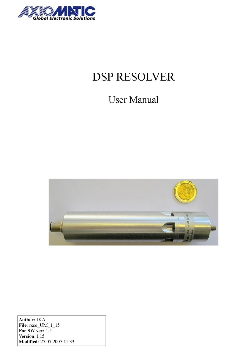 AXIOMATIC DSP RESOLVER user manual