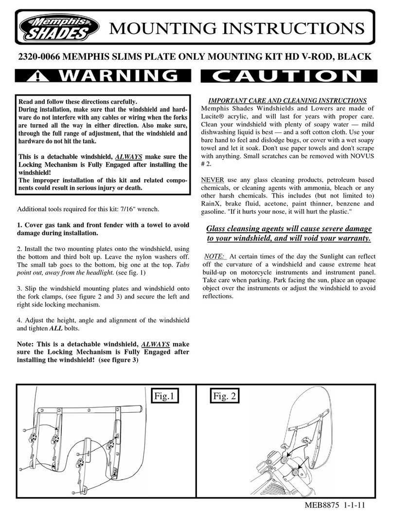 Memphis Shades MEB8875 Mounting instructions