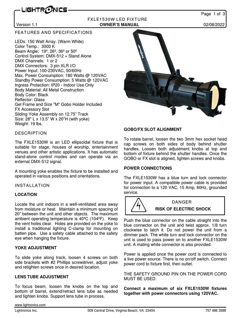 Lightronics FXLE1530W User manual