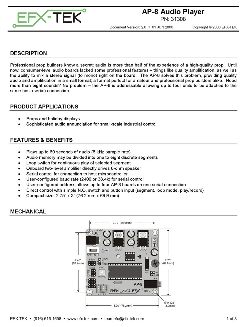 EFX-TEK AP-8 manual