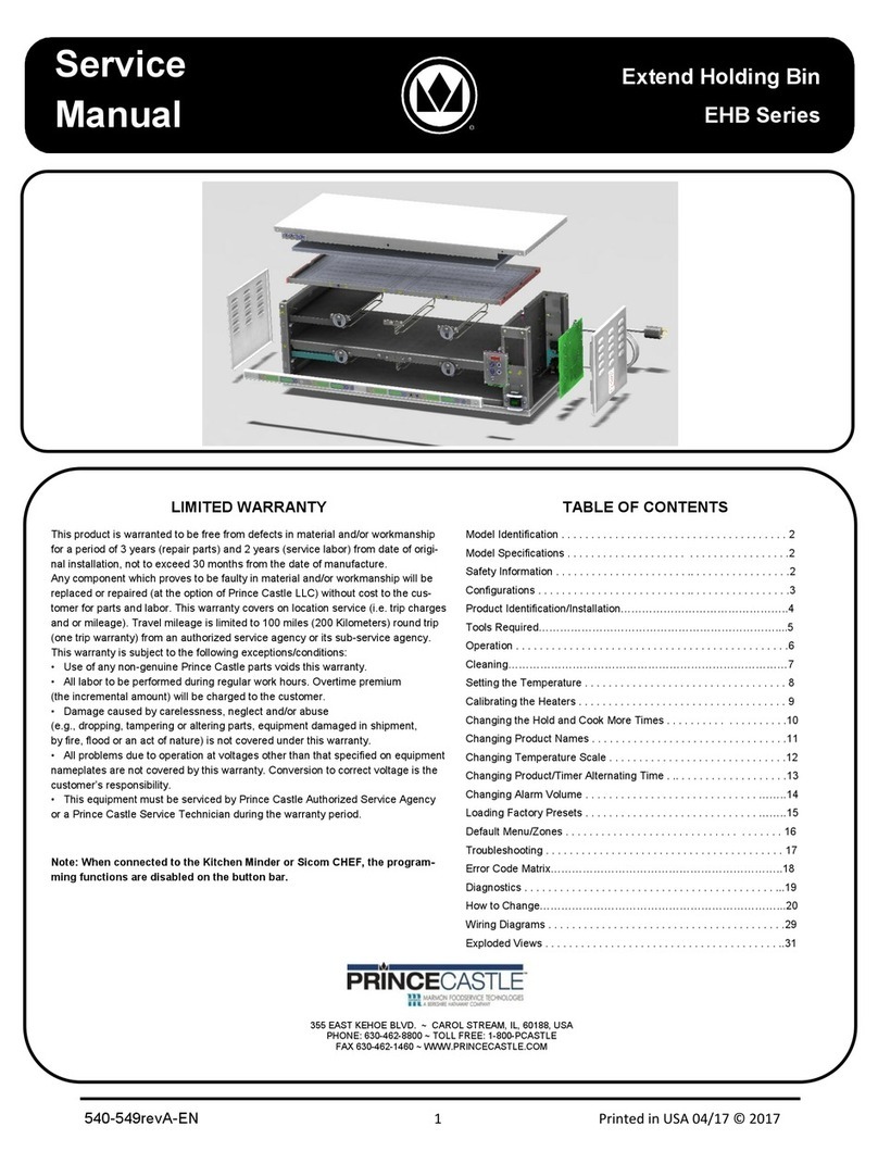 Prince Castle EHB Series Service manual