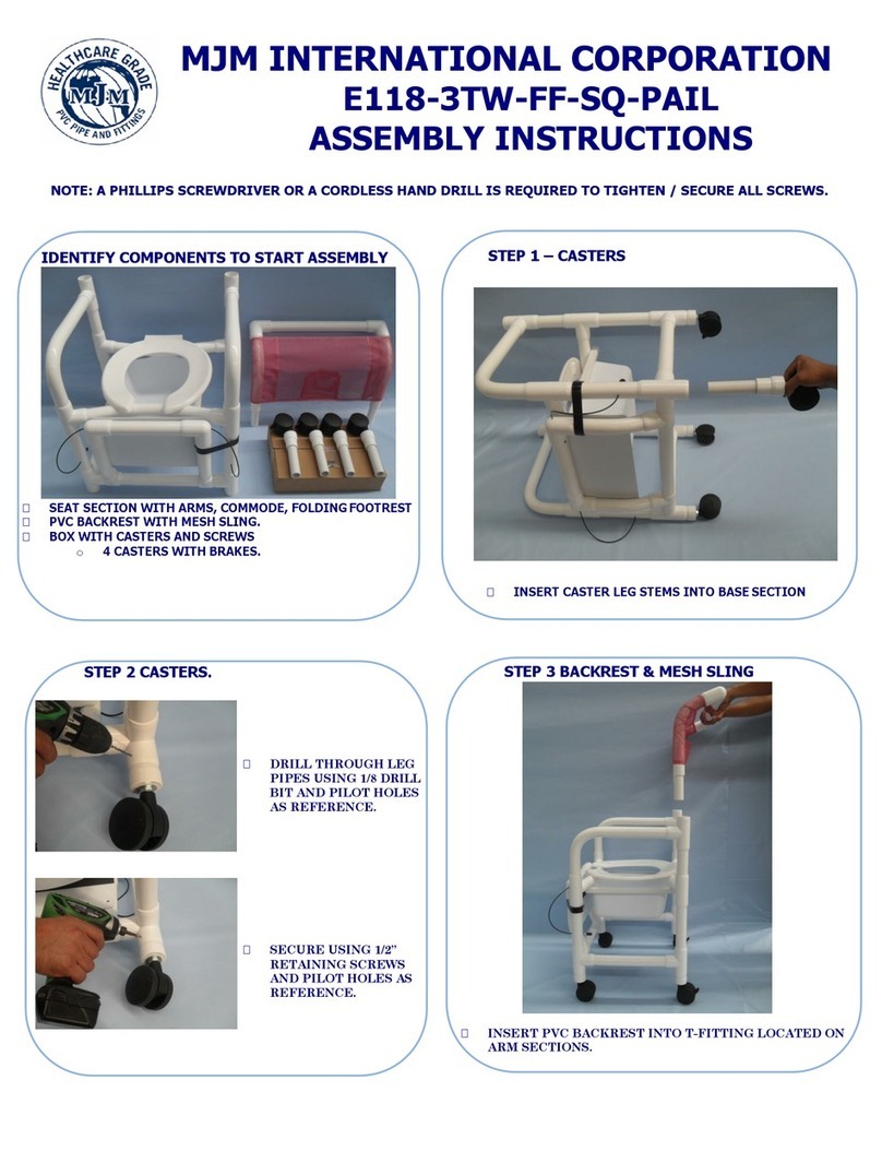 MJM E118-3TW-FF-SQ-PAIL Assembly instructions