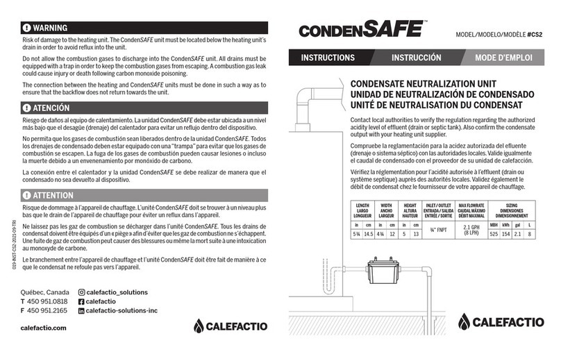 CALEFACTIO CONDENSAFE CS2 instructions