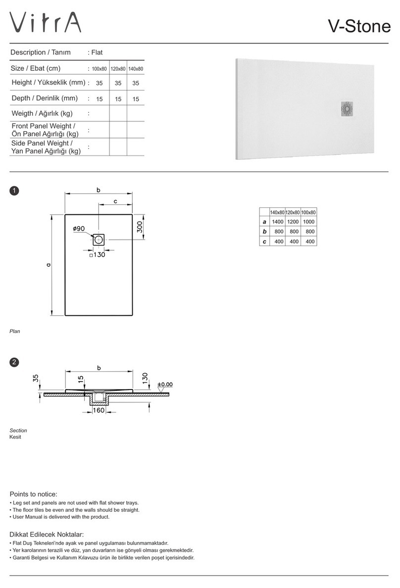 VITRA V-Stone Flat 80 quick start guide