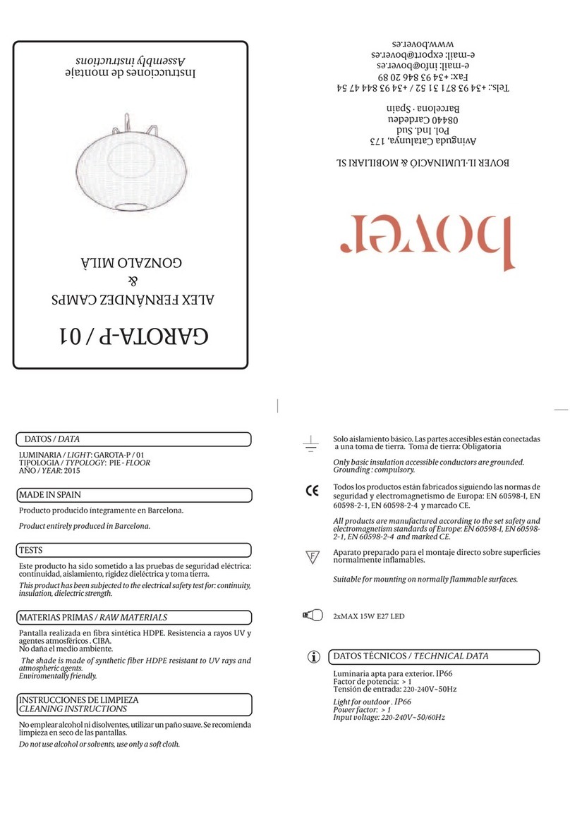 bover GAROTA-P / 01 Assembly instructions