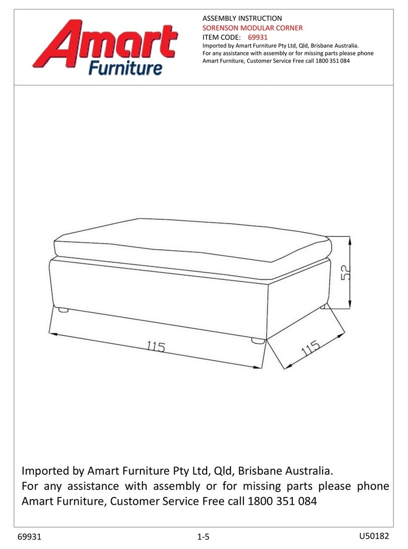 Amart Furniture SORENSON MODULAR CORNER 69931 Assembly instruction