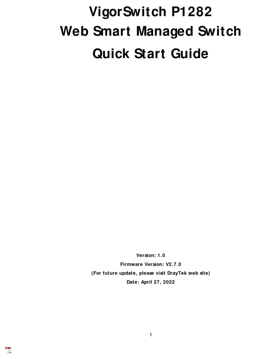 Draytek VigorSwitch P1282 quick start guide