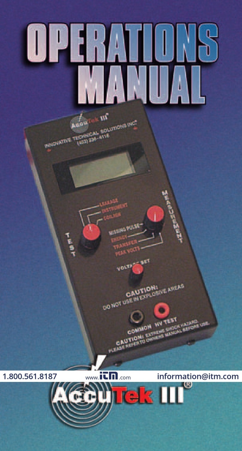 Itm Accutek III Operation manual