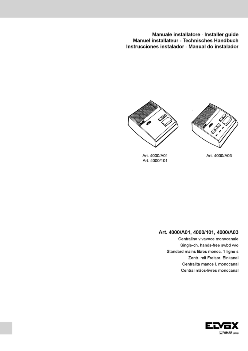 Vimar Elvox 4000/A01 Installer's guide